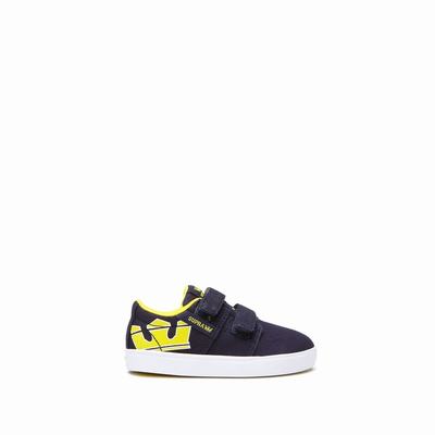 Supra TODDLER STACKS II V - Lasten Tennarit - Laivastonsininen/Keltainen